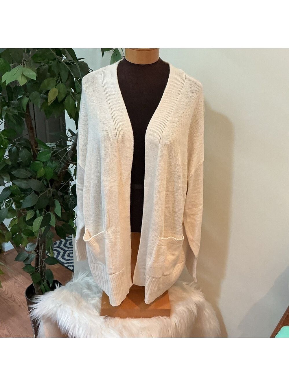 Sonoma Goods For Life open front drop shoulder cardigan Woman’s 1X